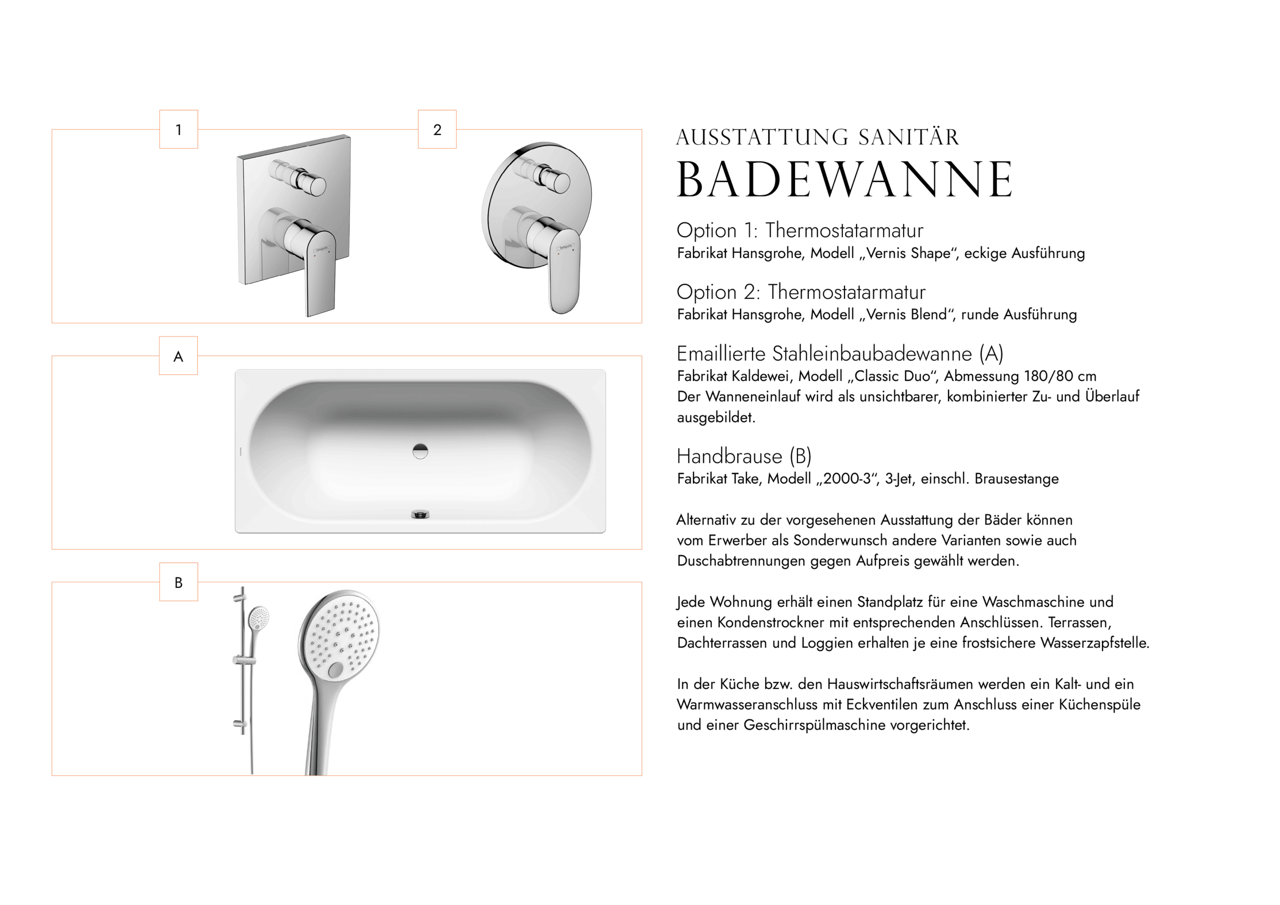 Ausstattung Sanitär: Badewanne