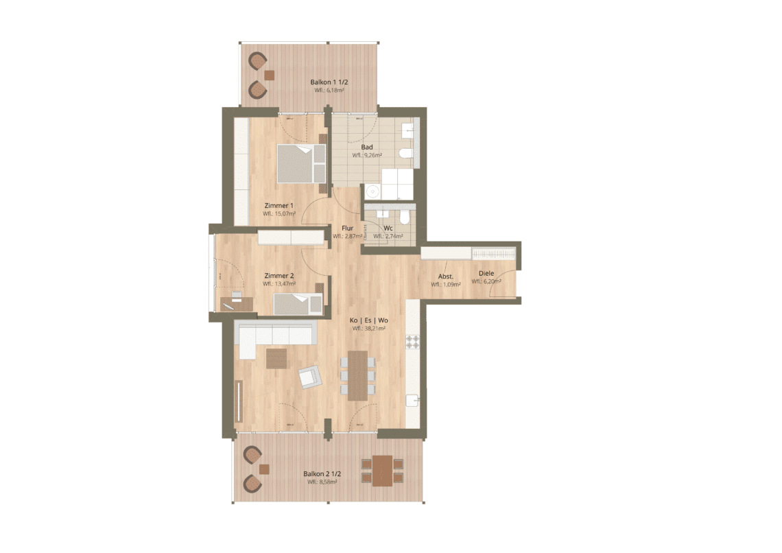 Schwanenwinkel Grundriss WE 13